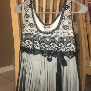 Black and white lace dress